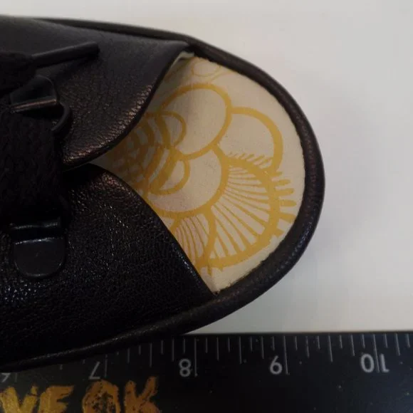 FLY London Black Leather Wedge Lace Up Sandals Shoes "Ylfa" Size 41 or US 10.5 - Picture 11 of 12